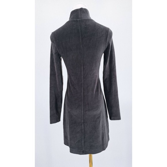 Everlane Womens The Velour Mini Dress XS Extra S Black Mockneck Long Sleeve NWT! - Picture 4 of 9